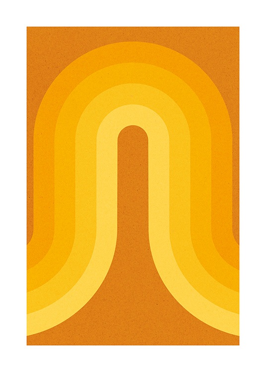 - Affiche d'un arc-en-ciel illustré en orange